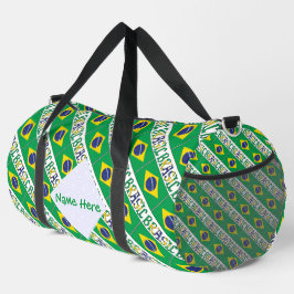 Bolso De Deporte Grande Bandera de Brasil Personalizada Patrimonio