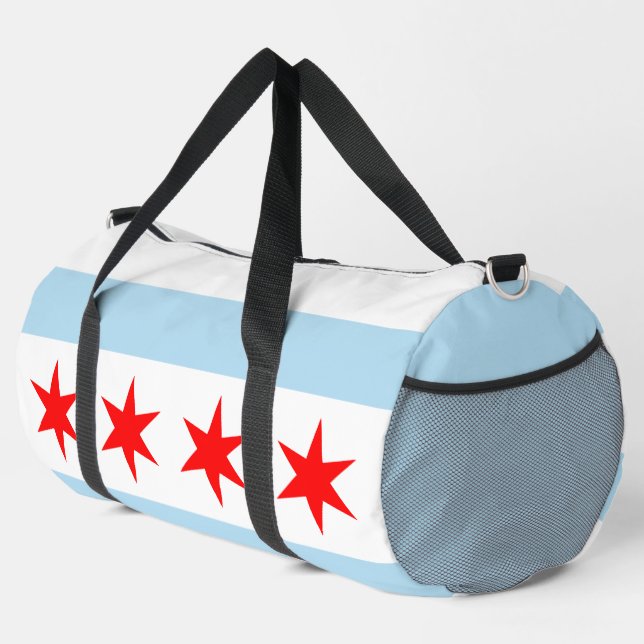 Bolso De Deporte Grande Bandera de Chicago, Illinois (Esquina derecha)