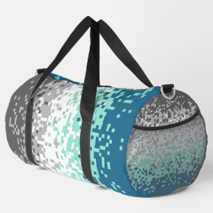 Bolso De Deporte Grande Bandera de orgullo frayromántico abstracto pixelad