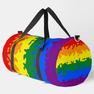 Bolso De Deporte Grande Bandera de orgullo gay arcoíris abstracto boho fun