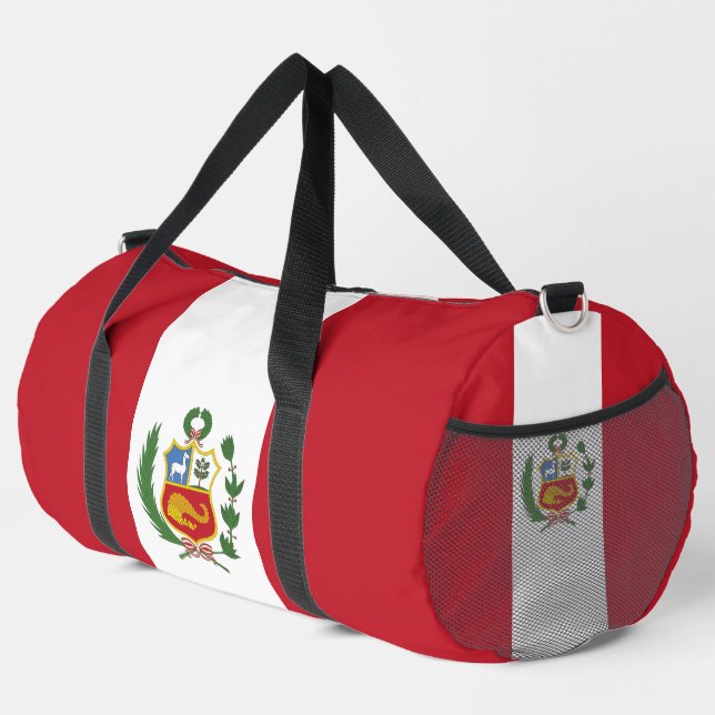 Bolso De Deporte Grande Bandera de Perú (Esquina derecha)