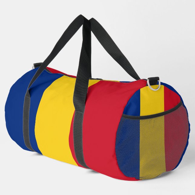 Bolso De Deporte Grande Bandera de Rumania (Esquina derecha)