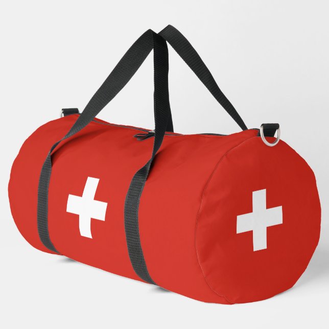 Bolso De Deporte Grande Bandera de Suiza (Esquina izquierda)