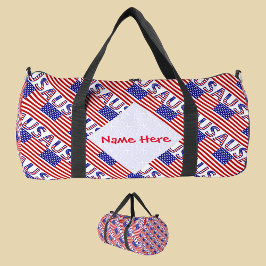 Bolso De Deporte Grande Bandera Estadounidense de EE. UU. Personalización 