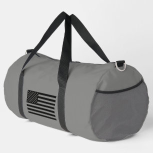 Bolso De Deporte Grande Bandera estadounidense no me pisa gris militar