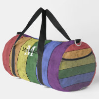 Bandera LGBT vintage orgullo monograma arcoíris de