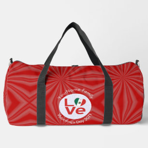 Bolso De Deporte Grande Bandera Roja Mexicana de AMOR personalizada