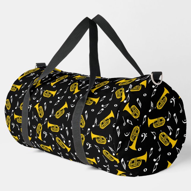 Bolso De Deporte Grande Baritone Music Notes Bass Clef (Esquina izquierda)