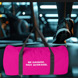 Bolso De Deporte Grande Be Savage Not Average Gym Gear