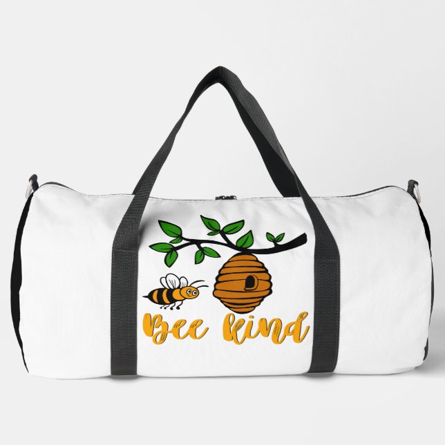 Bolso De Deporte Grande Bee Kind Hive Tree (Anverso)