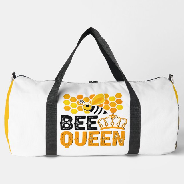 Bolso De Deporte Grande Bee Queen Honeycomb Crown (Anverso)