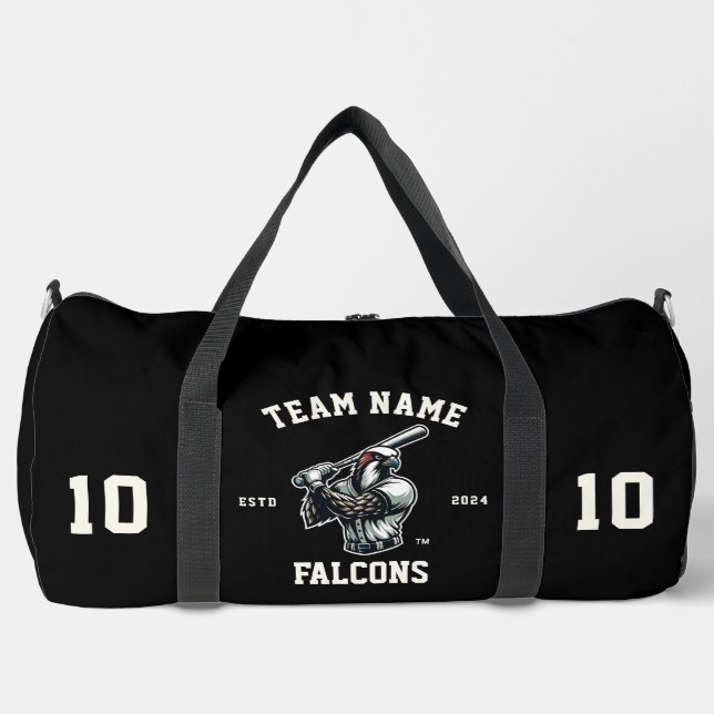 Bolso De Deporte Grande Béisbol Falcons "Personalizable" (Anverso)