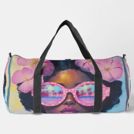 Bolso De Deporte Grande Belleza tropical en tonos rosados