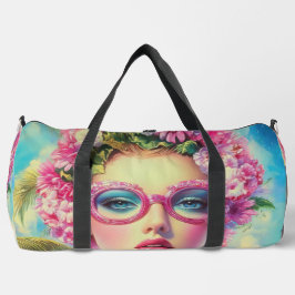 Bolso De Deporte Grande Belleza tropical retro