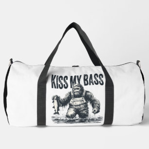 Bolso De Deporte Grande Bésame Mi Bajo Bigfoot Pesca Negro