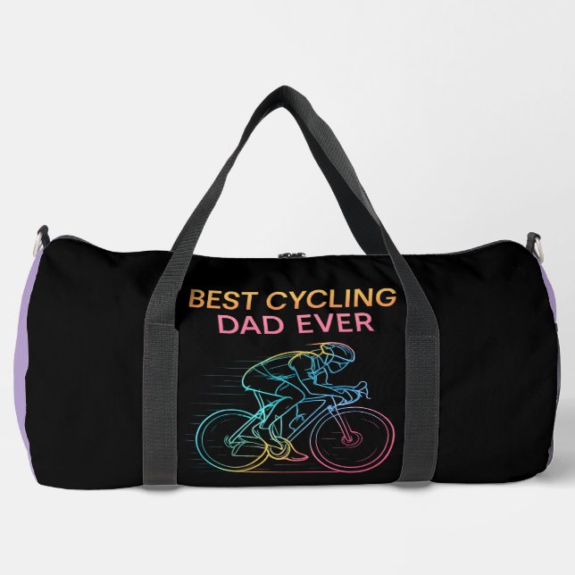 Bolso De Deporte Grande Best Cycling Dad Ever (Anverso)