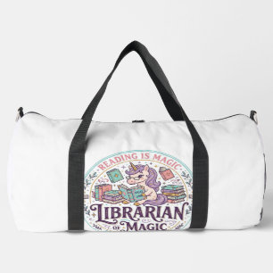 Bolso De Deporte Grande Bibliotecario Unicornio de Magia Gráfico de Produc