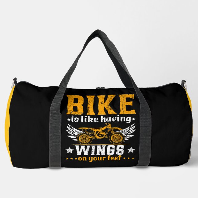 Bolso De Deporte Grande  Bike Wings On Your Feet (Anverso)