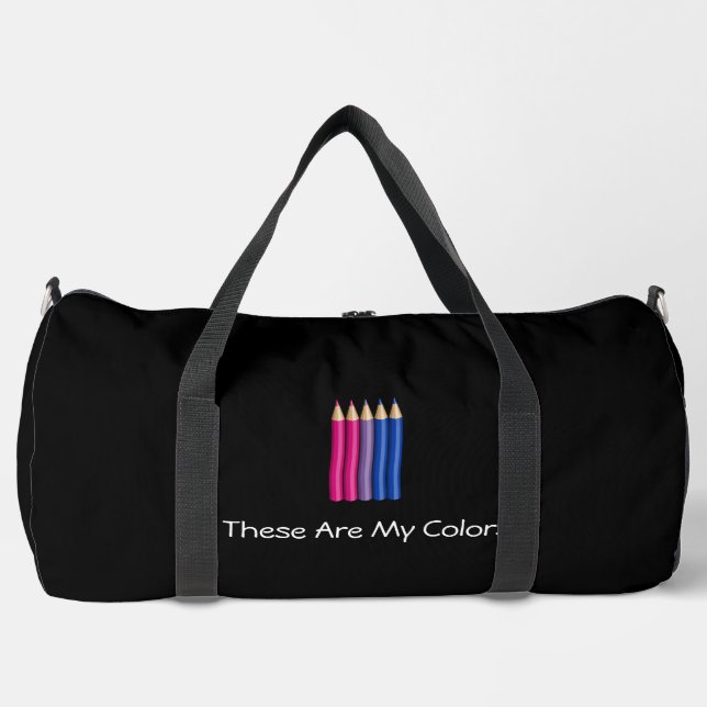 Bolso De Deporte Grande Bisexuality pride pencils  (Anverso)