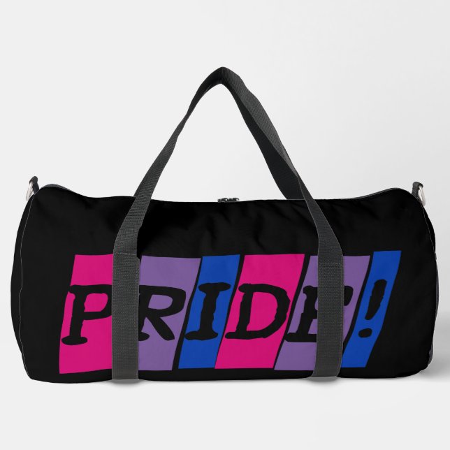 Bolso De Deporte Grande Bisexuality pride text sign  (Anverso)