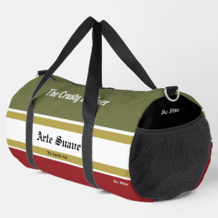 Bolso De Deporte Grande BJJ Arte Suave Jiu Jitsu Verde Rojo