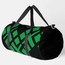 Bolso De Deporte Grande Black Kelly Green