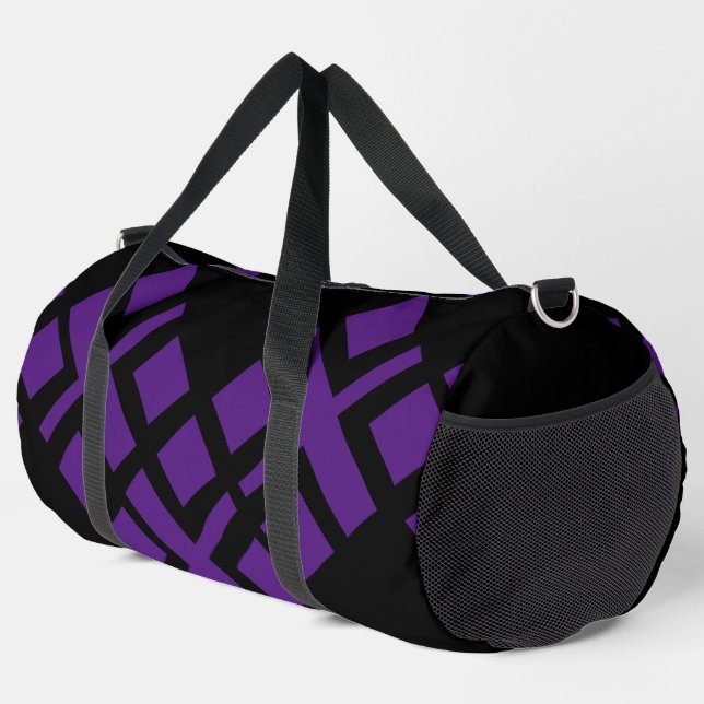 Bolso De Deporte Grande Black Royal Purple (Esquina derecha)