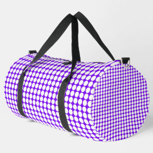 Bolso De Deporte Grande Blanco Purpura Lunares Grande