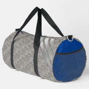 Bolso De Deporte Grande Blanco y negro moderno