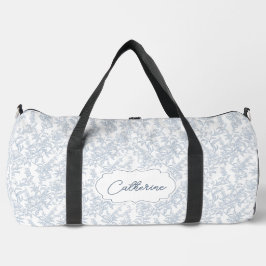 Bolso De Deporte Grande Blue Toile Floral Lace Personalized