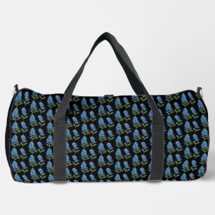 Bolso De Deporte Grande Bluebonnets Texas Flores negras