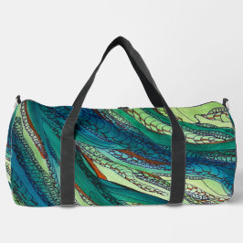 Bolso De Deporte Grande Blues y greens de Doodle
