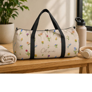 Bolso De Deporte Grande Boho Floral Arcoíris