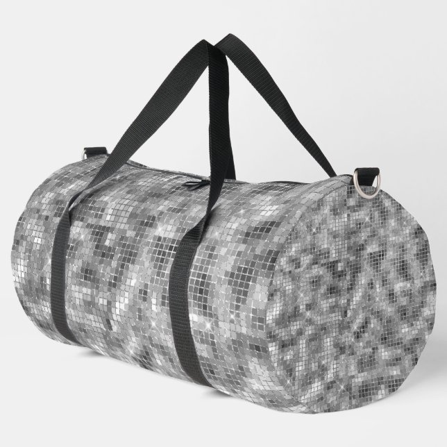 Bolso De Deporte Grande Bola De Disco Tema Falso Plateado (Esquina izquierda)