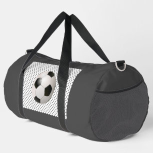 Bolso De Deporte Grande Bola de fútbol gris oscuro