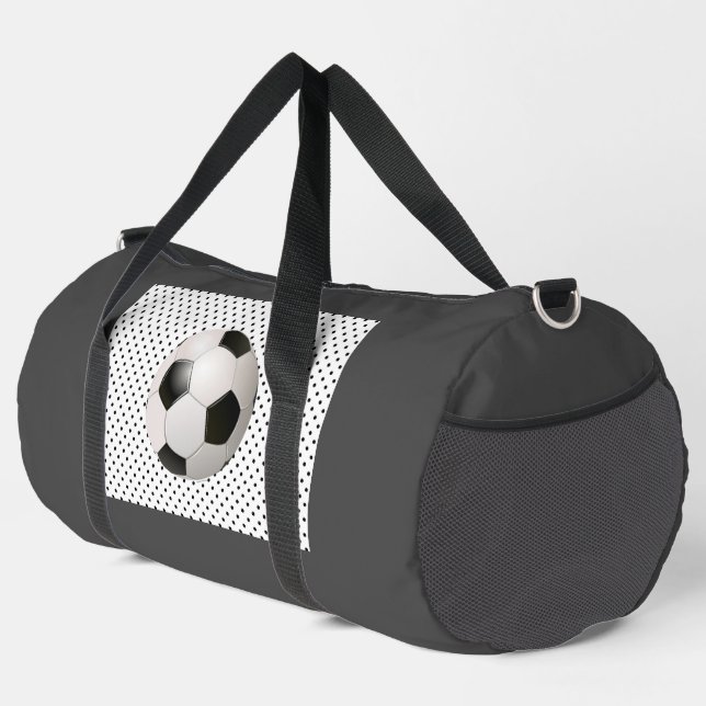 Bolso De Deporte Grande Bola de fútbol gris oscuro (Esquina derecha)
