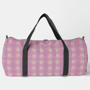 Bolso De Deporte Grande Bolso de cuadros rosa grande