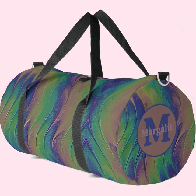 Bolso De Deporte Grande Bolso de viaje grande con rayas de monograma arcoí (Subido por el creador)