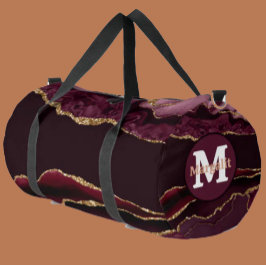 Bolso De Deporte Grande Bolso grande de Burgundy Gold Glitter Agata