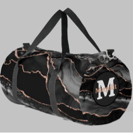 Bolso De Deporte Grande Bolso grande de duffle de ágata con brillo de oro
