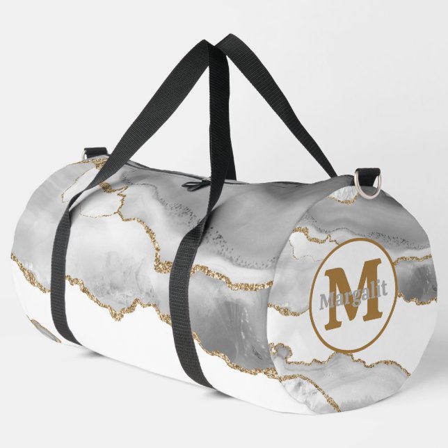 Bolso De Deporte Grande Bolso grande de lujo de oro blanco con brillo de á (Esquina izquierda)