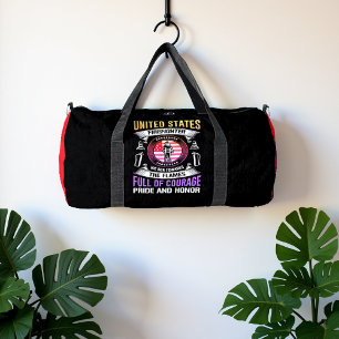 Bolso De Deporte Grande Bombero de Estados Unidos Toda la Valentía