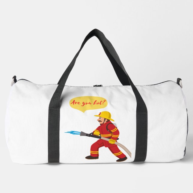 Bolso De Deporte Grande bombero, ¿estás caliente? (Anverso)
