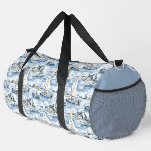 BOLSO DE DEPORTE GRANDE BONITO COLOR AGUA BLUE & BLANCO