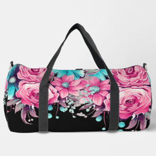 Bolso De Deporte Grande Bonito Pastel Watercolor Floral