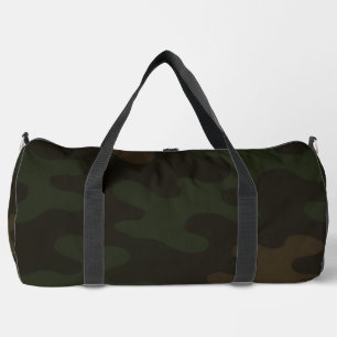 Bolso De Deporte Grande Bosque Verde Marrón Oscuro Camuflaje Terroso Rico