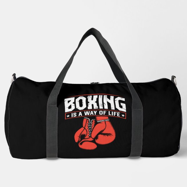 Bolso De Deporte Grande Boxing Lifestyle Red Gloves (Anverso)