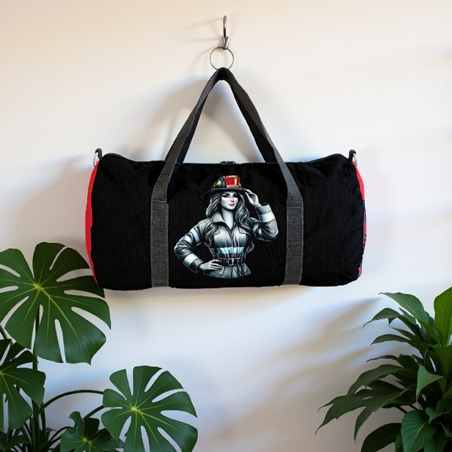 Bolso De Deporte Grande Brave Woman Firefighter Portrait (Subido por el creador)