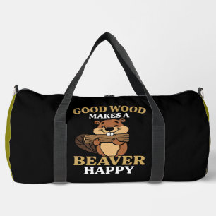 Bolso De Deporte Grande Buena Madera Hace Feliz a un Castor