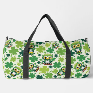 Bolso De Deporte Grande Búho Bebé Lindo Dibujo Animado de San Patricio